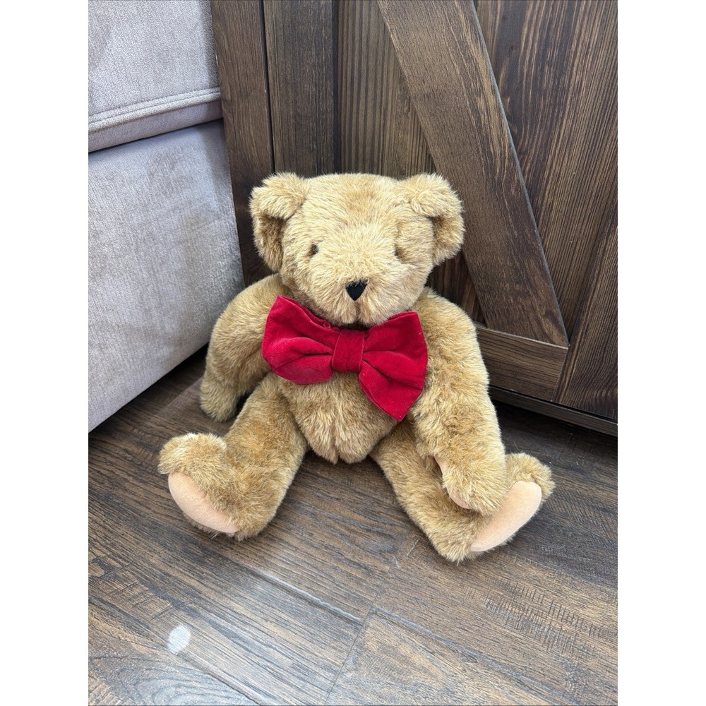 Authentic Vermont Teddy Bear Brown Jointed Plush 16" Stuffed Animal Toy